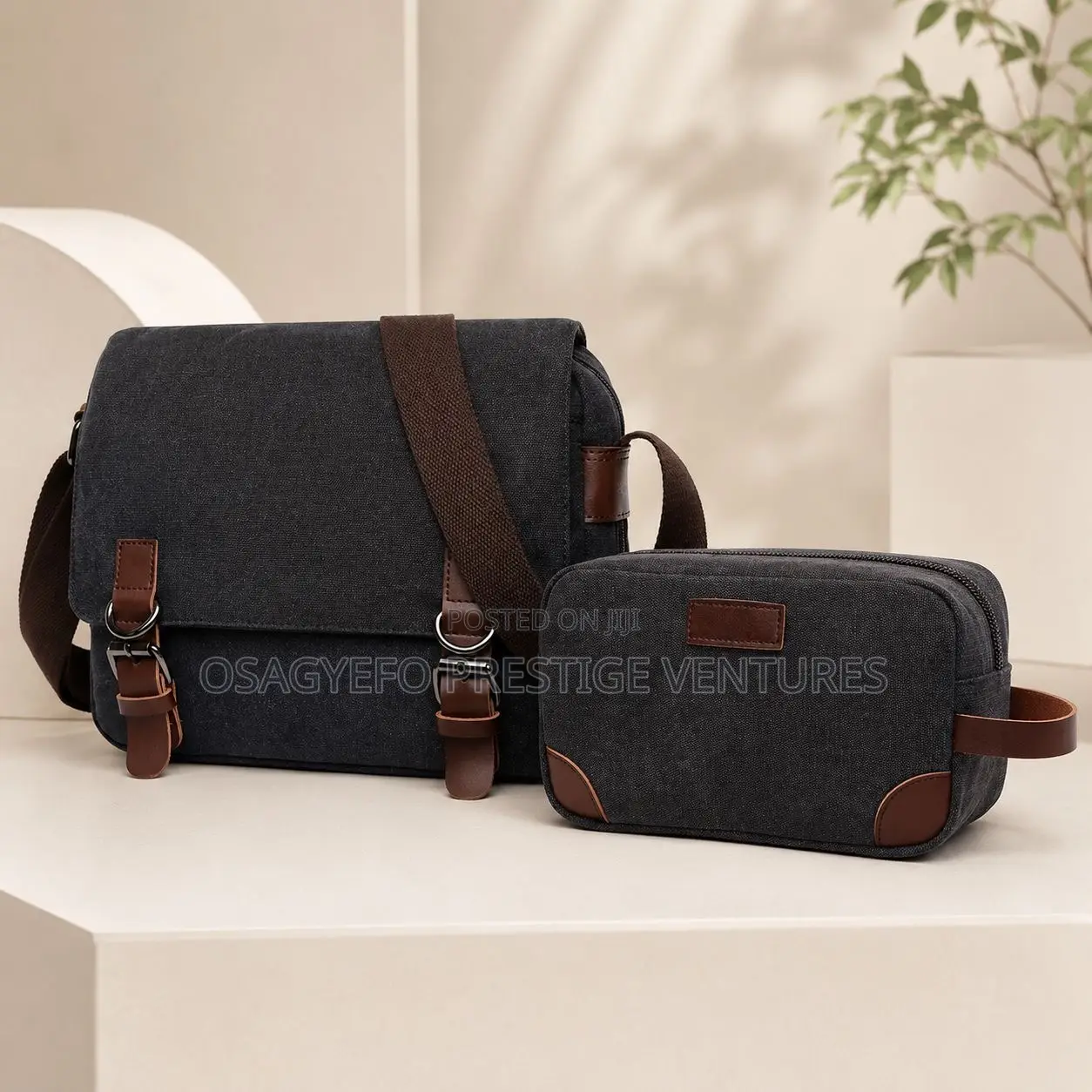 2pc Canvas Combo Set Bag