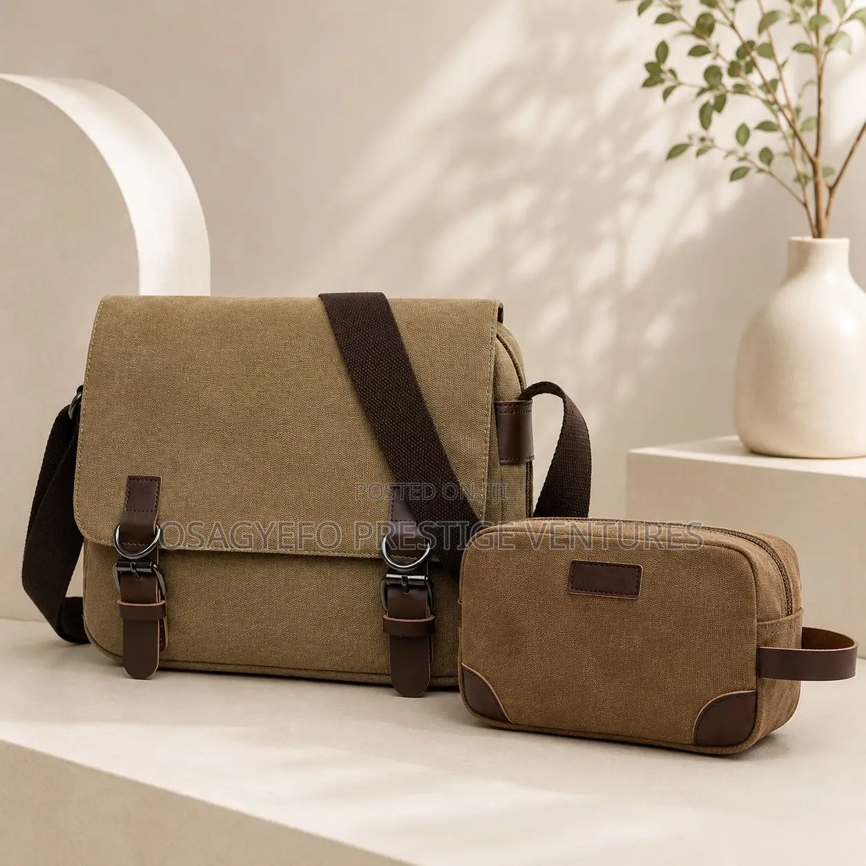2pc Canvas Combo Set Bag