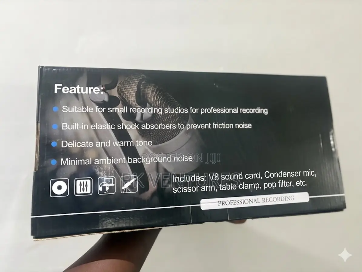 Professional Condenser Microphone V8 Sound Card