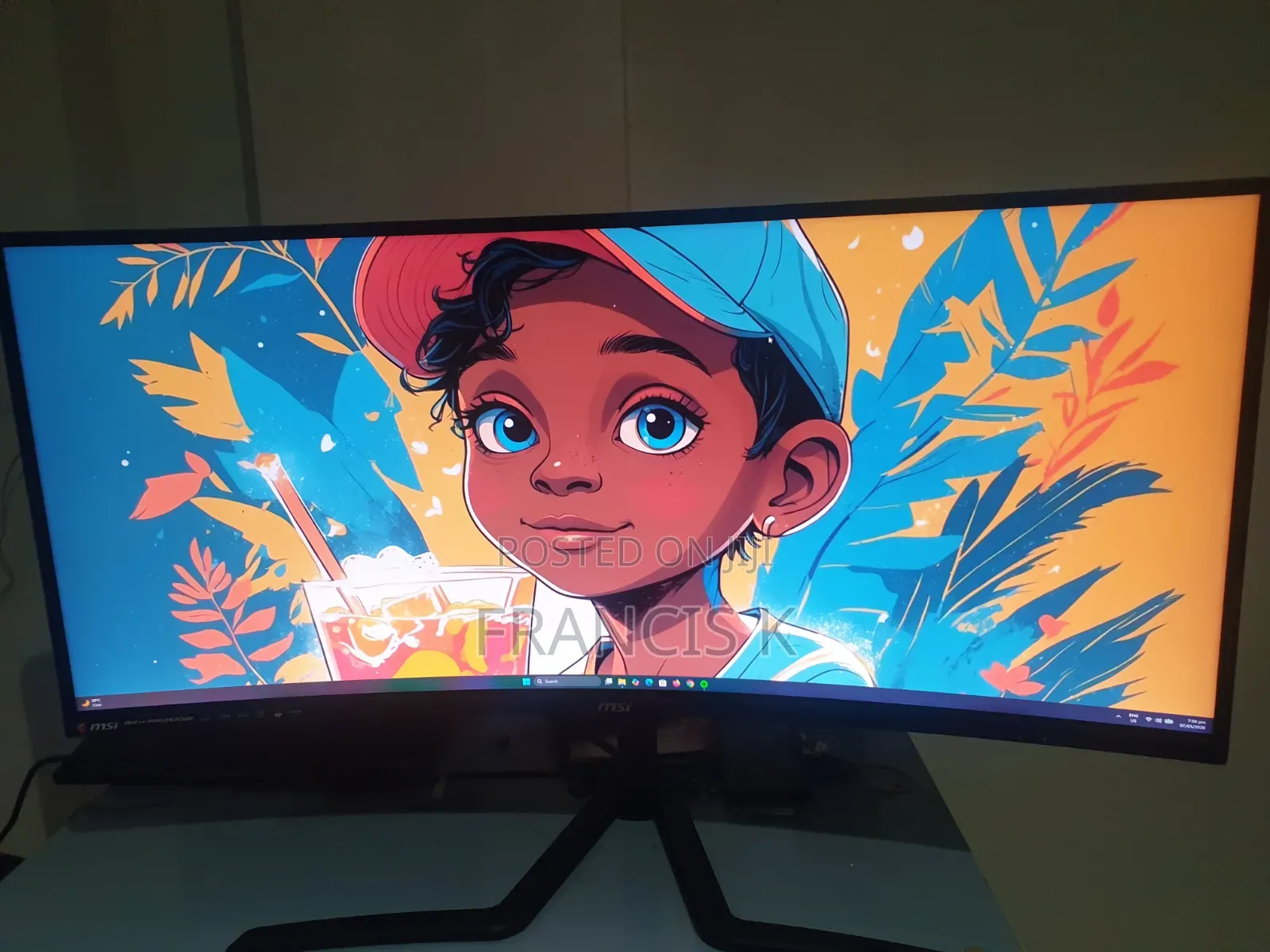 Msi Optix Curved 144hz "34" Ultra Wide Gaming Monitor