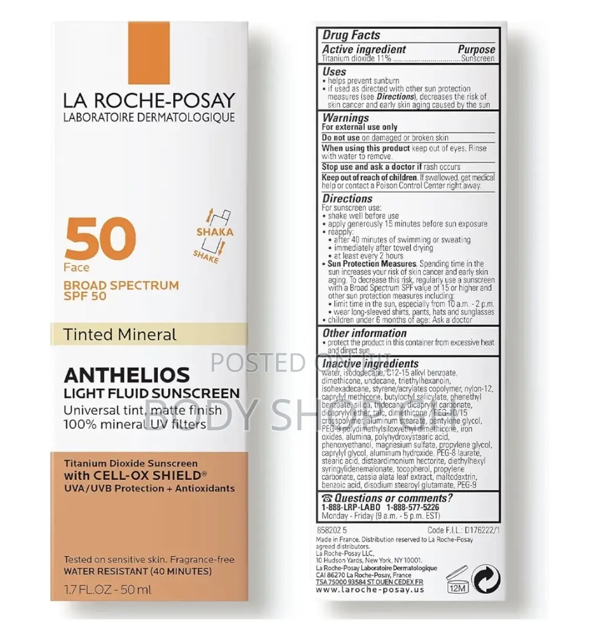 La Roche-Posay Anthelios Sunscreen SPF 40, Ultra-Light Broad Spectrum
