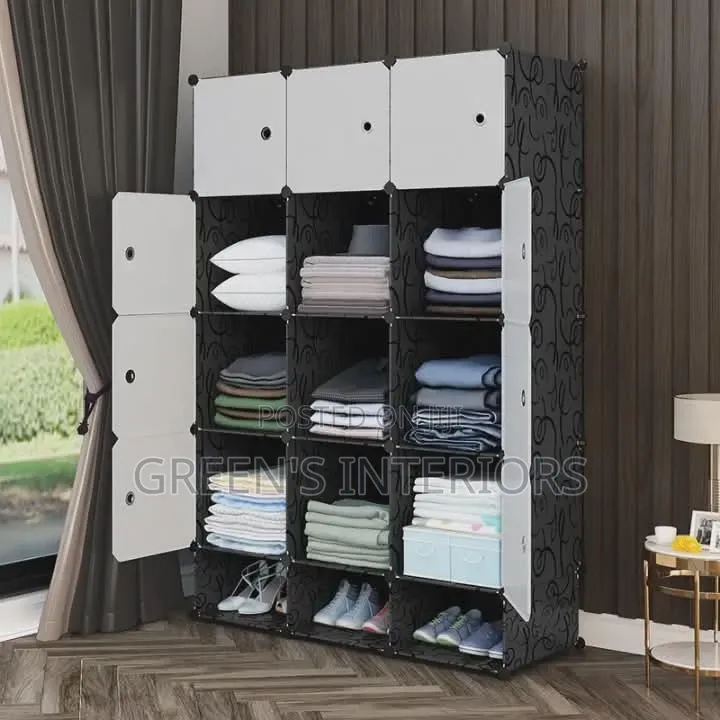 Quality Plastic Wardrobe (12 Cubes) Available
