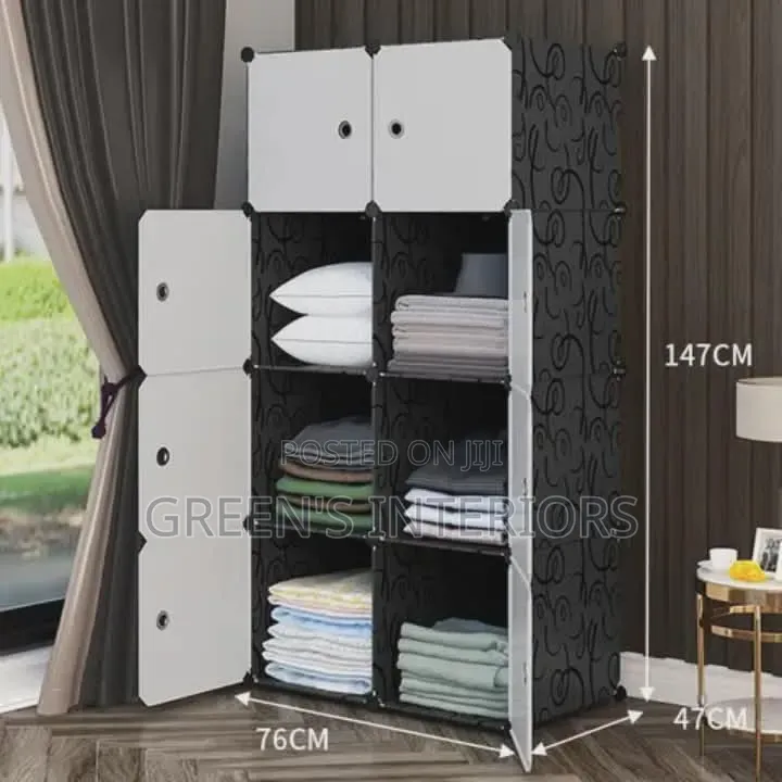8 Cubes Plastic Wardrobe Available