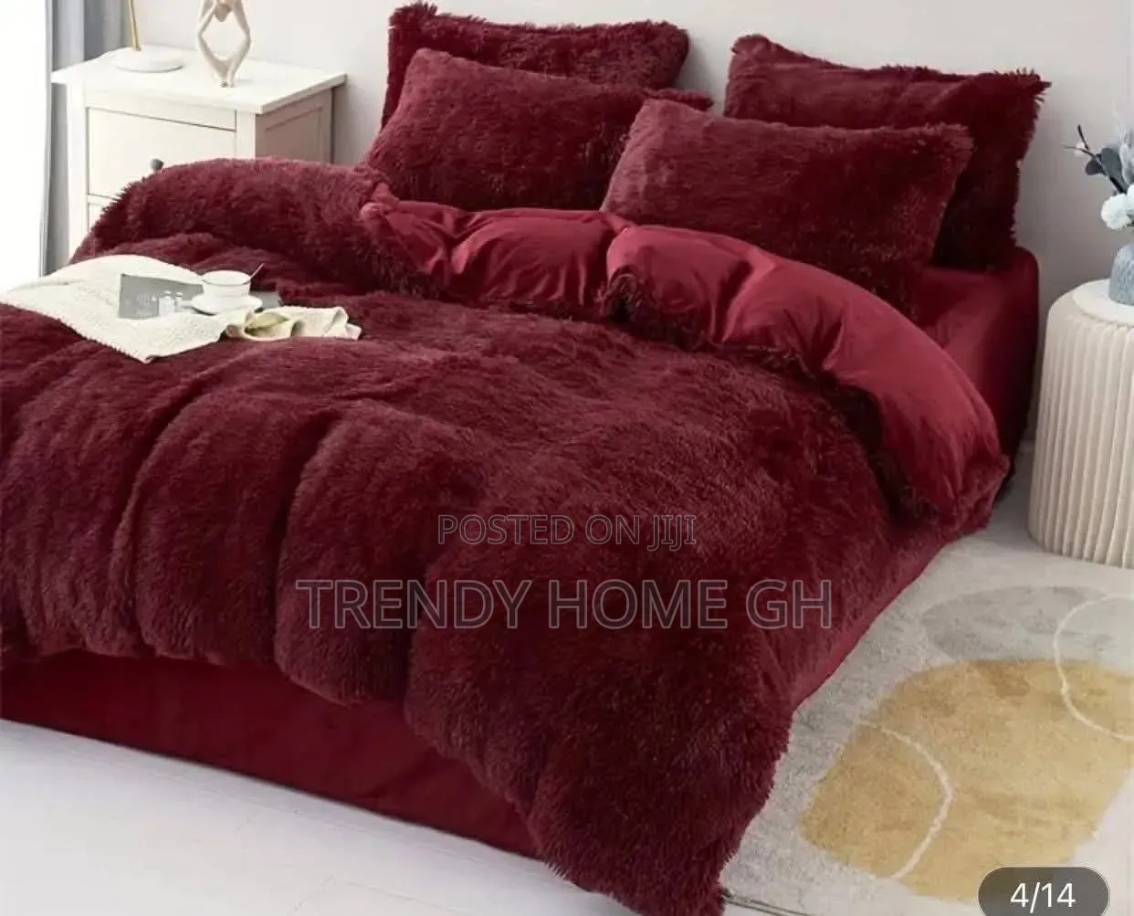 Fluffy Duvet Set With Heart Pillows – Luxury Bedding Set