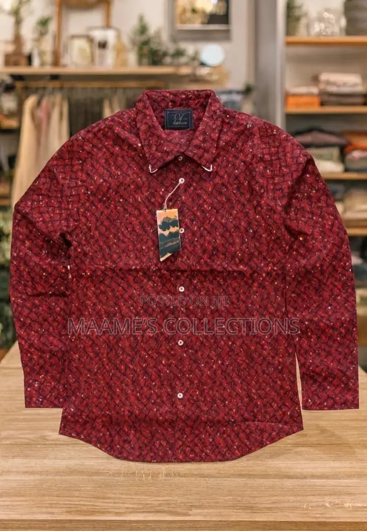 Vintage- Style Button-Up Long Sleeve Shirt