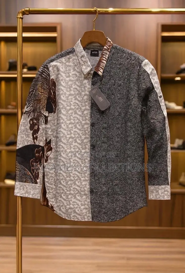 Vintage- Style Button-Up Long Sleeve Shirt