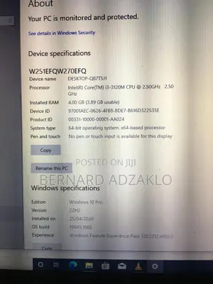Laptop 4GB Intel Core i3 HDD 500GB