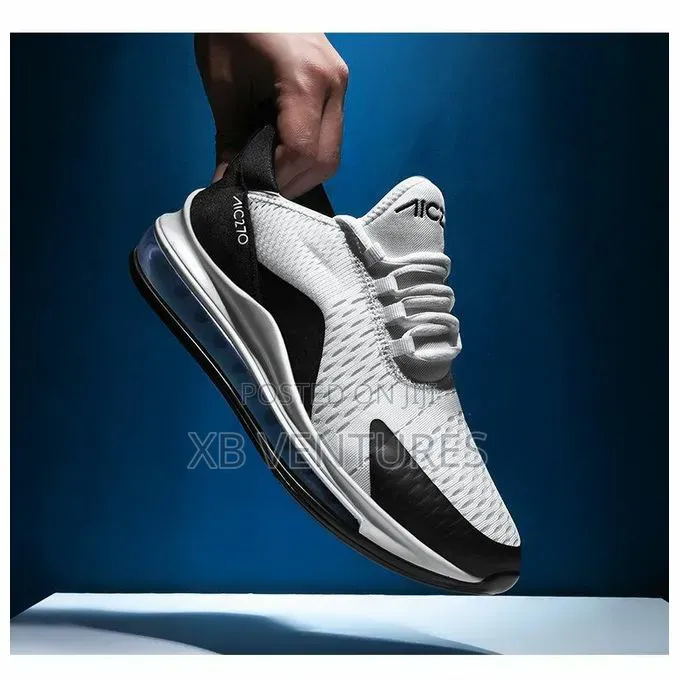 Air Cushion Men Sneakers - White Blue
