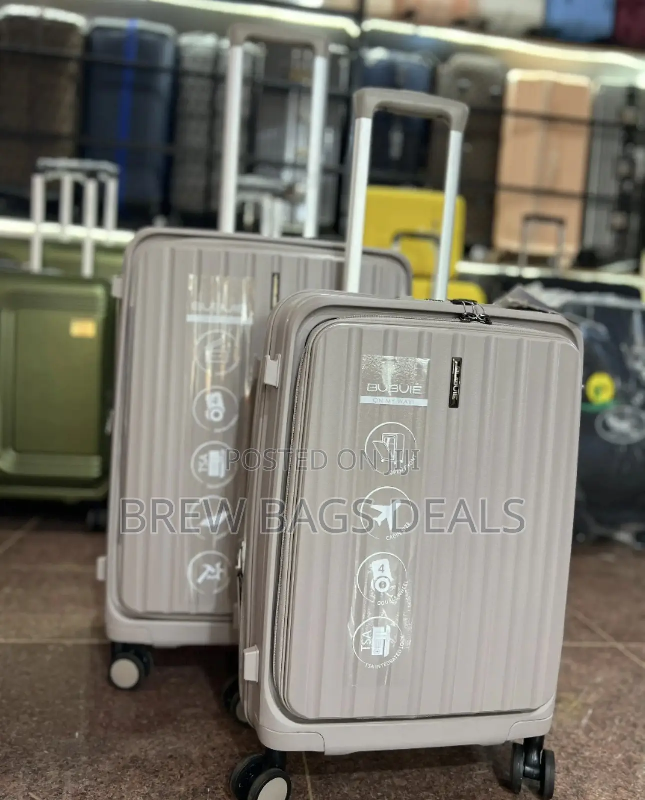 Top Quality Bubule 3set Front Zipper Unbreakable Traveling Bag.