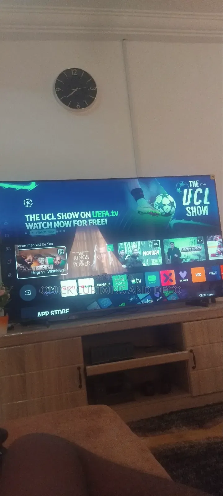 Hisense 65 Inches With 2 Months Used.