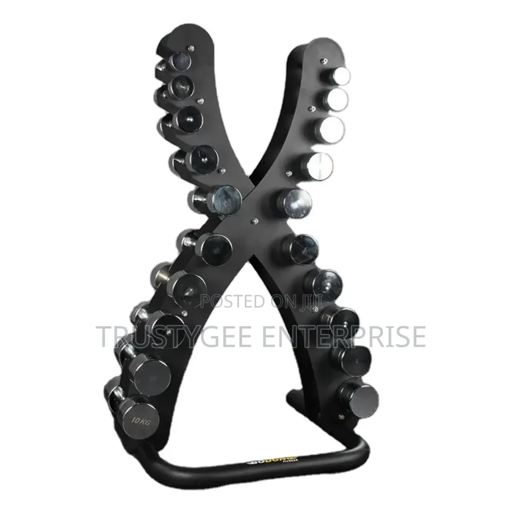 X-Shape Standing Dumbbells Rack (10 Pairs)