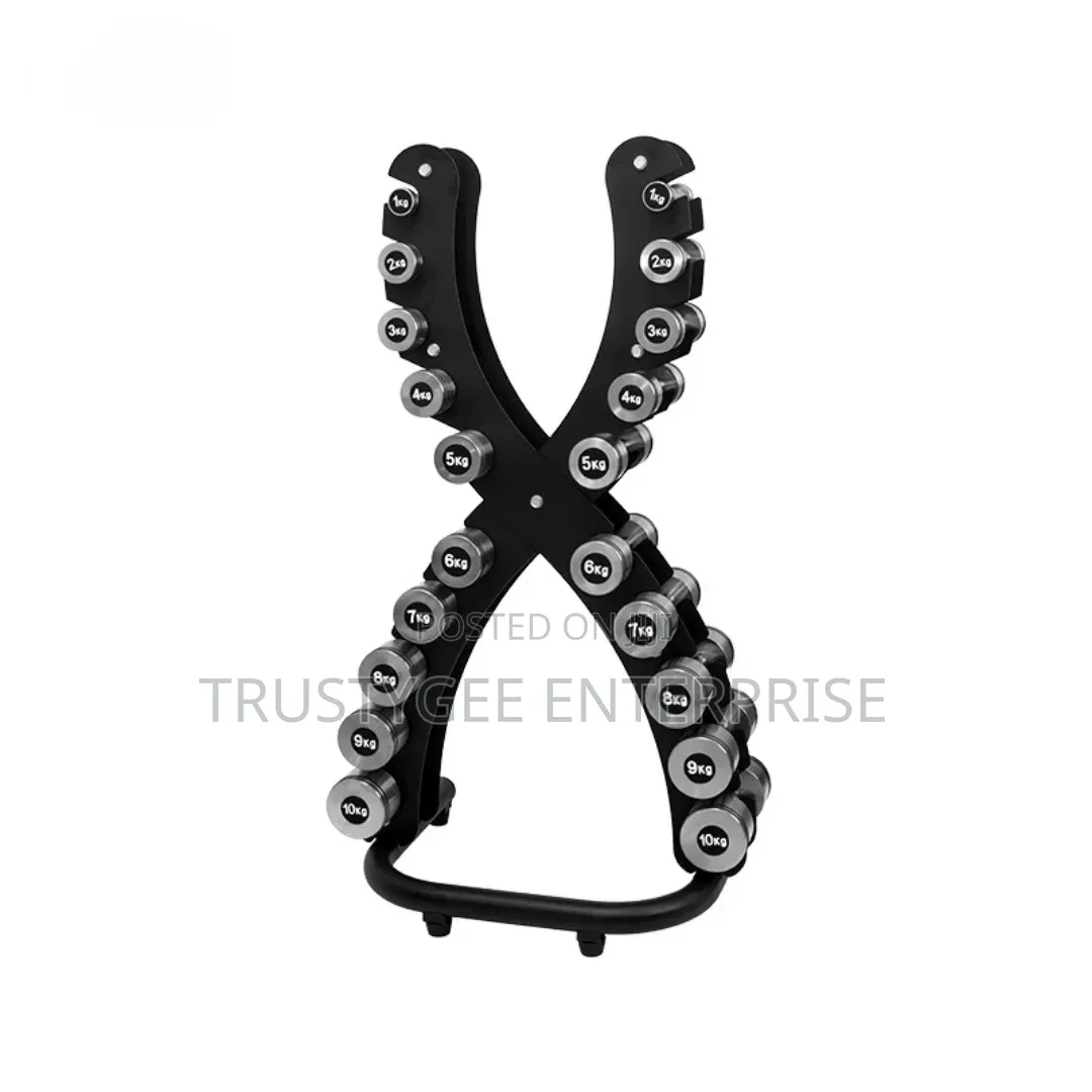 X-Shape Standing Dumbbells Rack (10 Pairs)