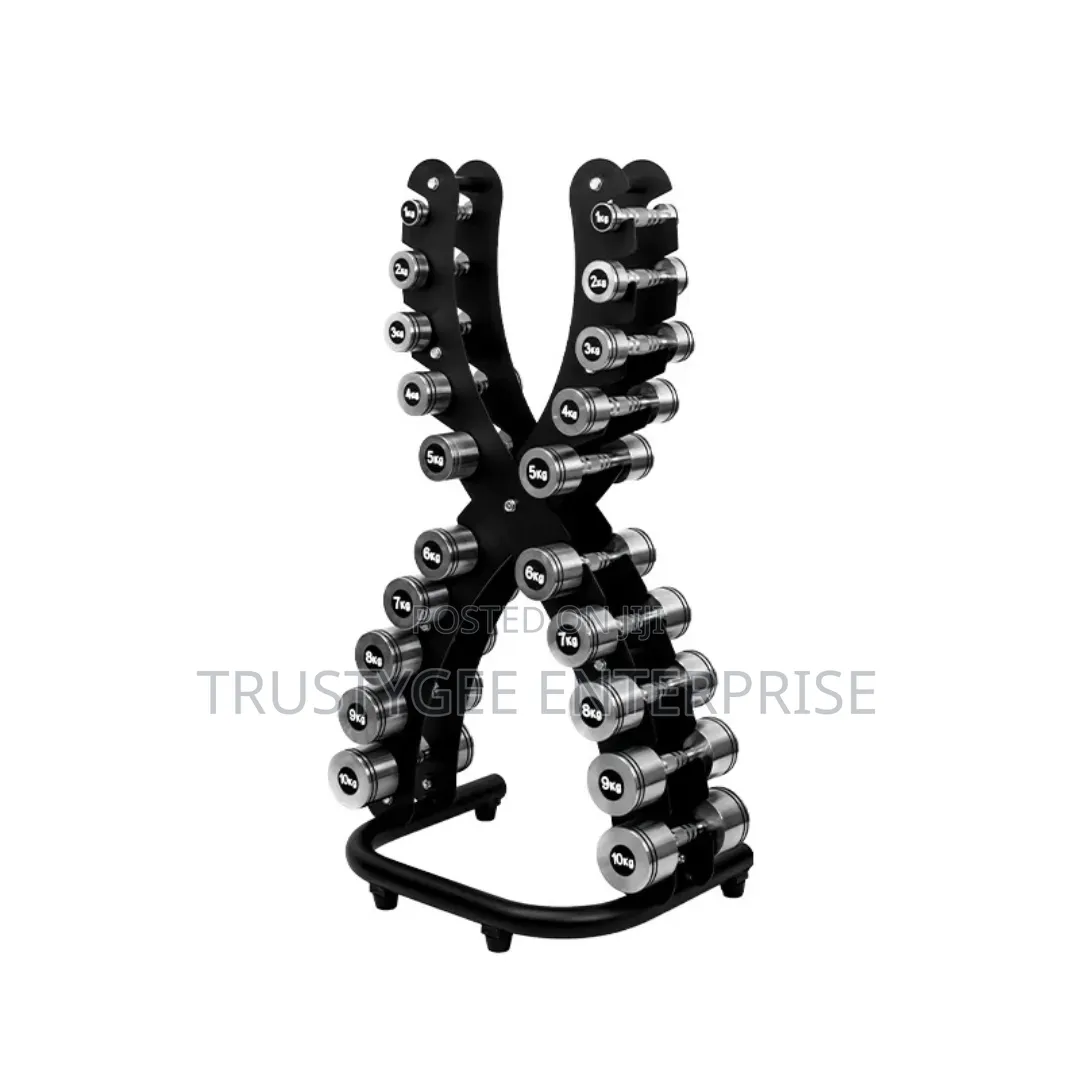 X-Shape Standing Dumbbells Rack (10 Pairs)