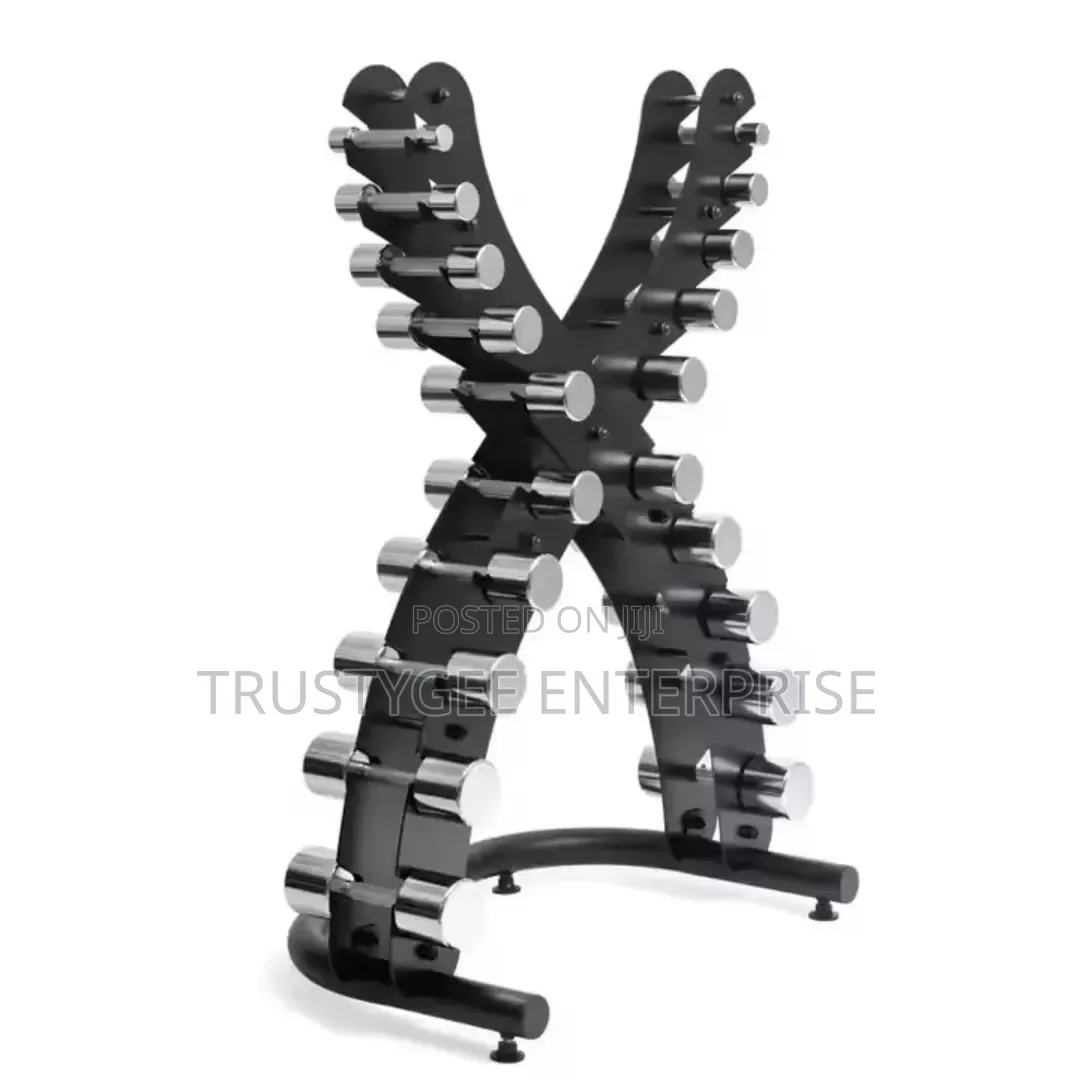 X-Shape Standing Dumbbells Rack (10 Pairs)