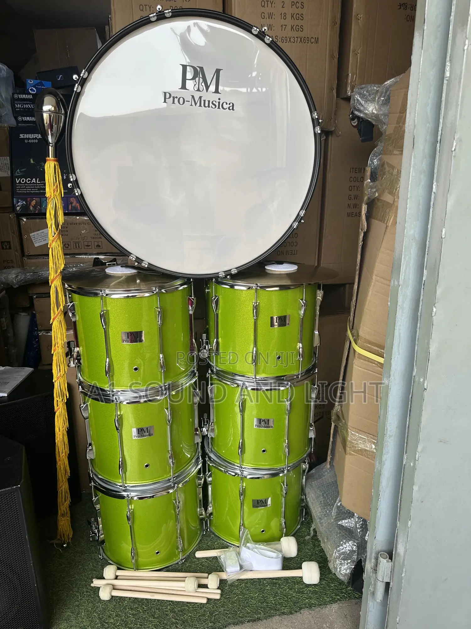 Pro - Musica 7pcs Drum Set Green