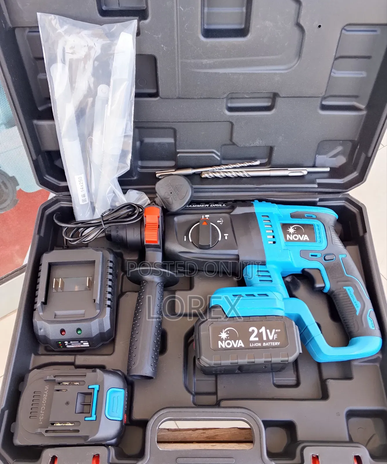 Cordless Hammer Drilling Machine With 2 Batteries (3000mah)