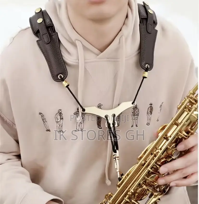 Saxophone Shoulder Strap Double Shoulder Leather Strap Comfortable