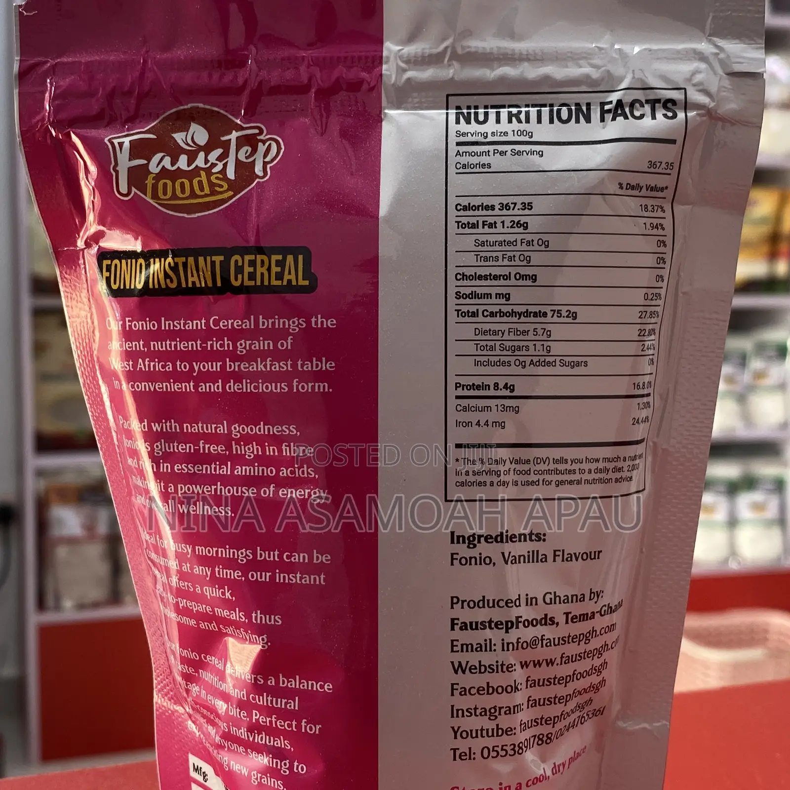 Fonio Instant Cereal