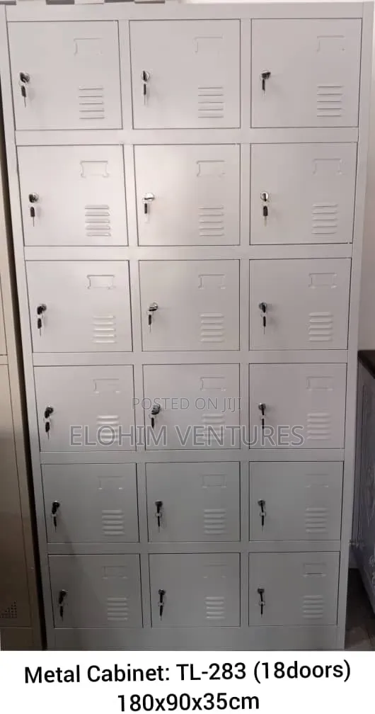 Metallic 18 Door Cabinet