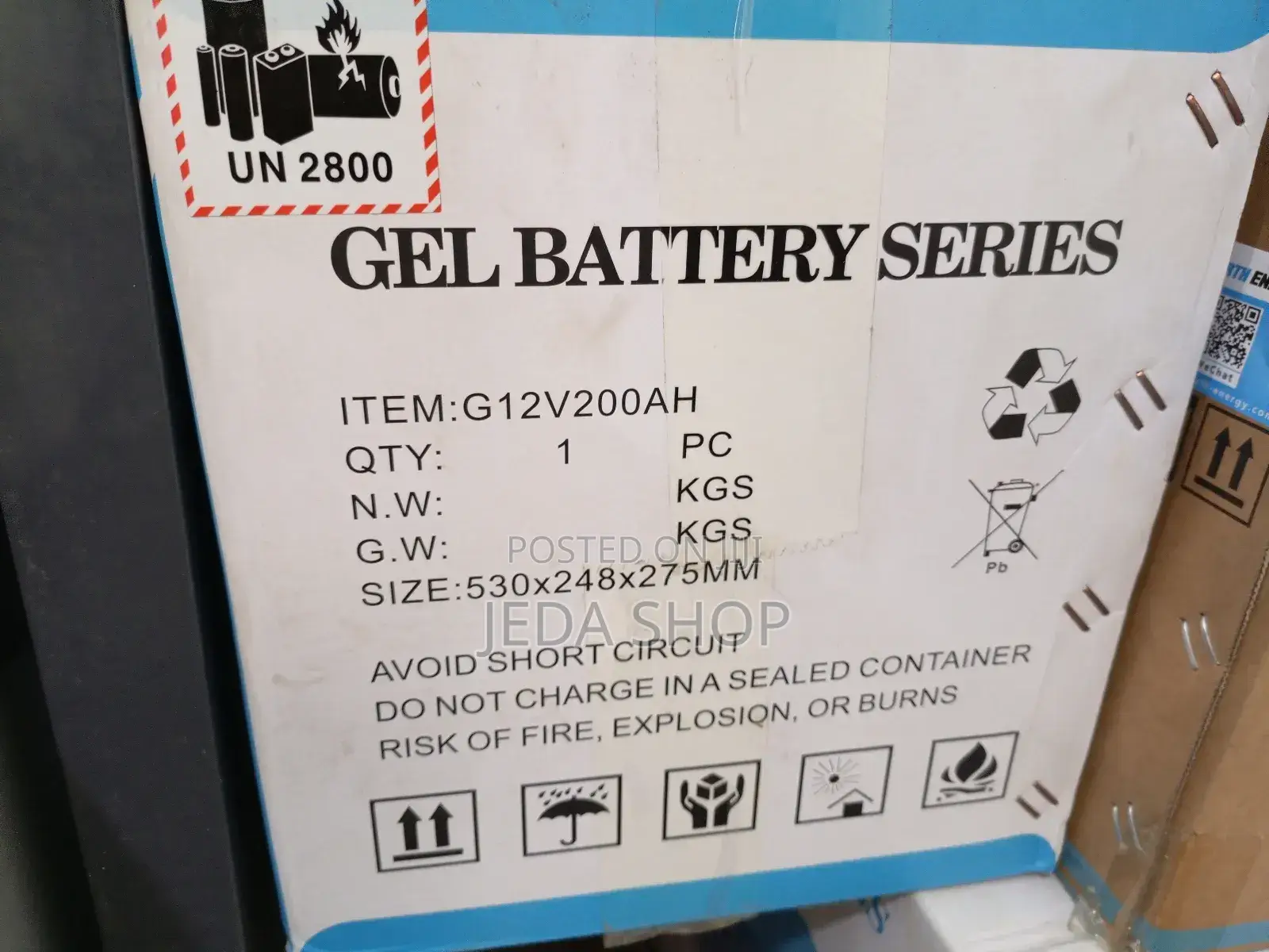 Gel Battery 12v 200ah
