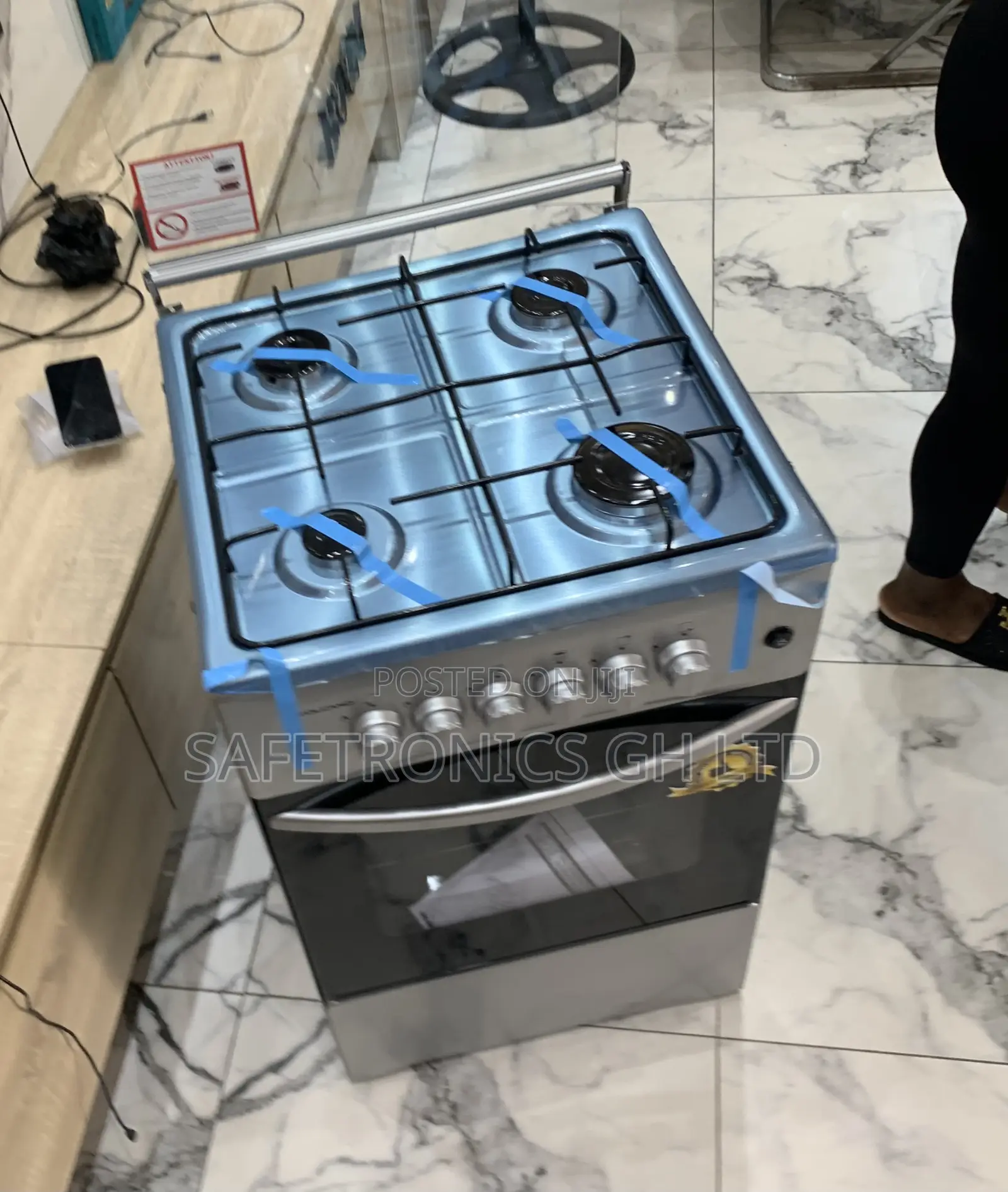 Lastest Grey Volcano 50×50 Gas Cooker | 4 Burners Oven Grill | Silver