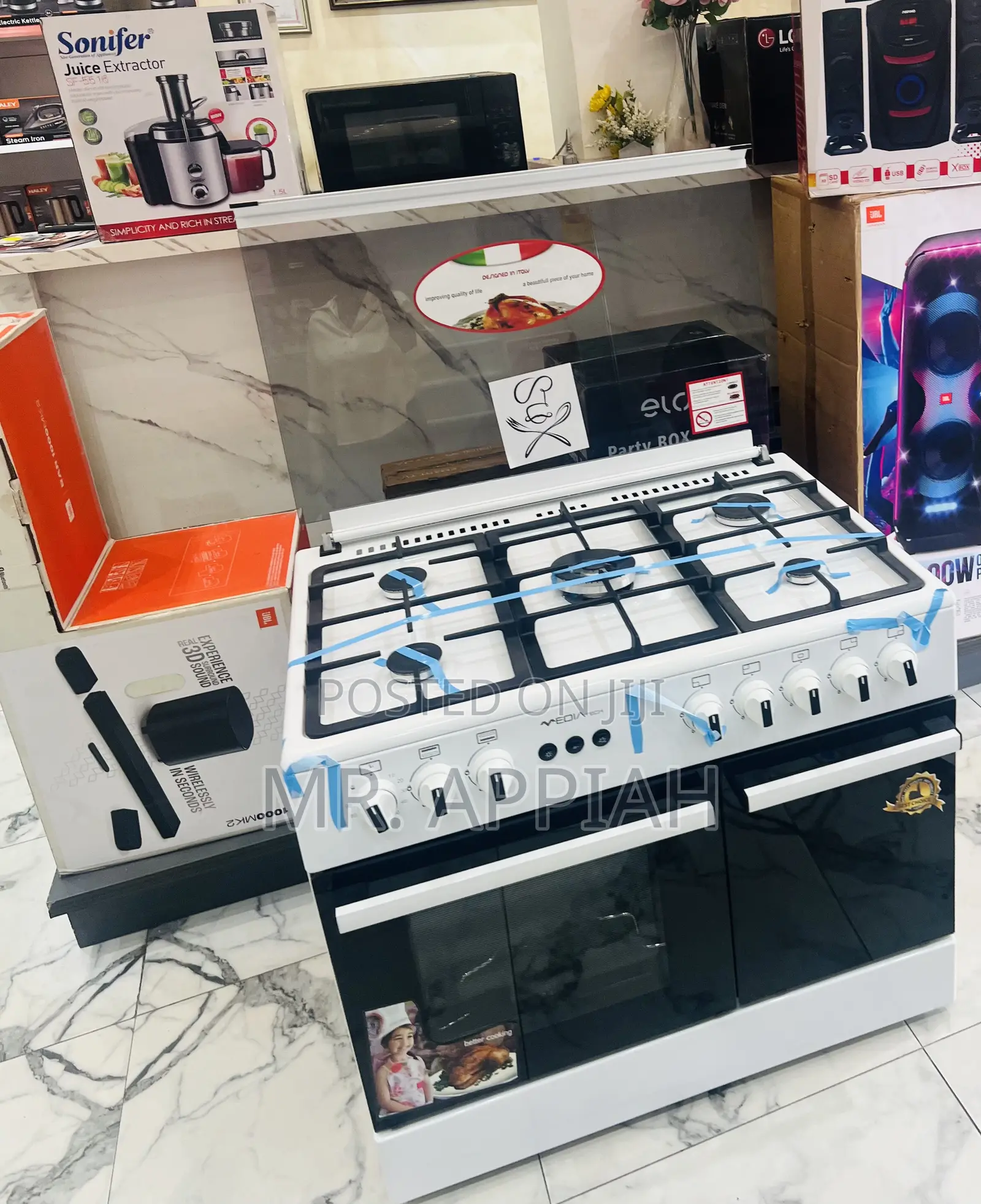 Durable Mediatech 60x90cm Freestanding 5 Gas Burner 