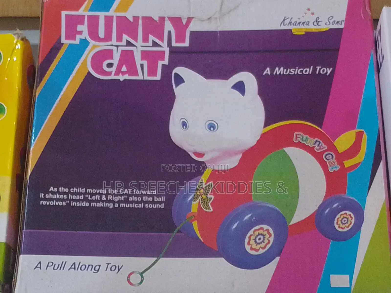 Pull Along Toy Funny Cat