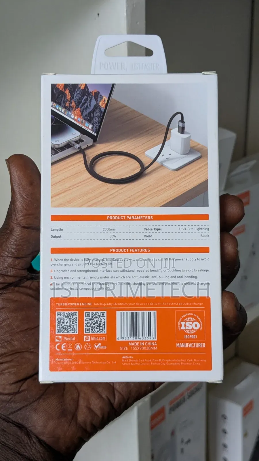 Ldnio Auto Off Type C to Lightning Cable