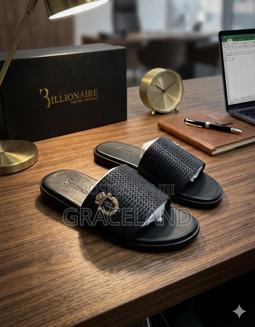This Is Original Pure Real Leather Men Sandals Slipper Available Stock