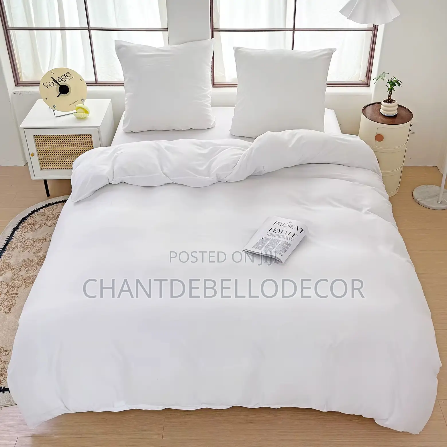 Fresh Culture King Size Premium Super Soft Removable White Duvet Set