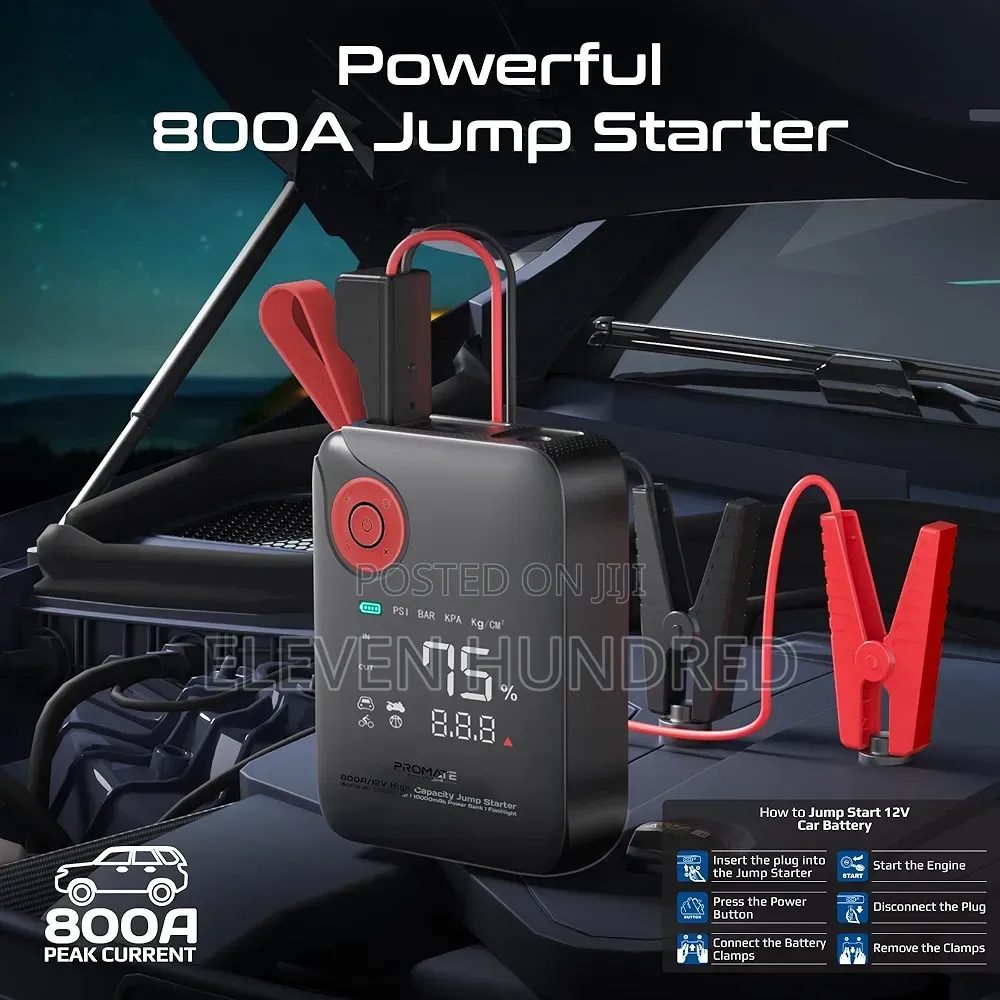 Power Bank (Heavy-Duty Car and Motorcycle Jump Starter.)