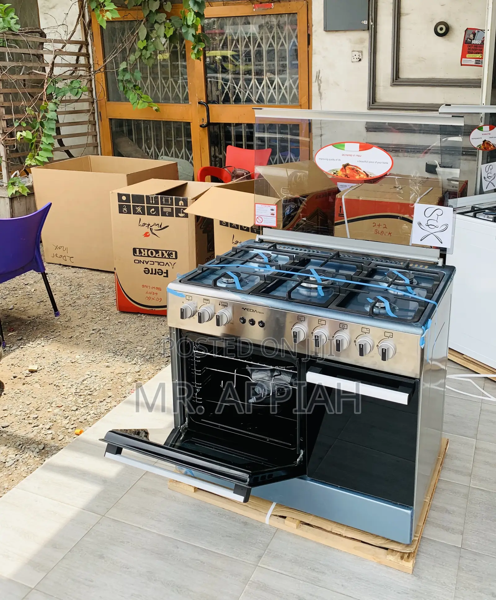Classic Design Mediatech 60x90 Freestanding 5 Gas Burner.