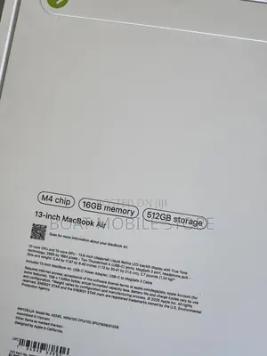 New Laptop Apple MacBook Air 2025 M4 13-inch 16GB Apple M4 SSD 512GB