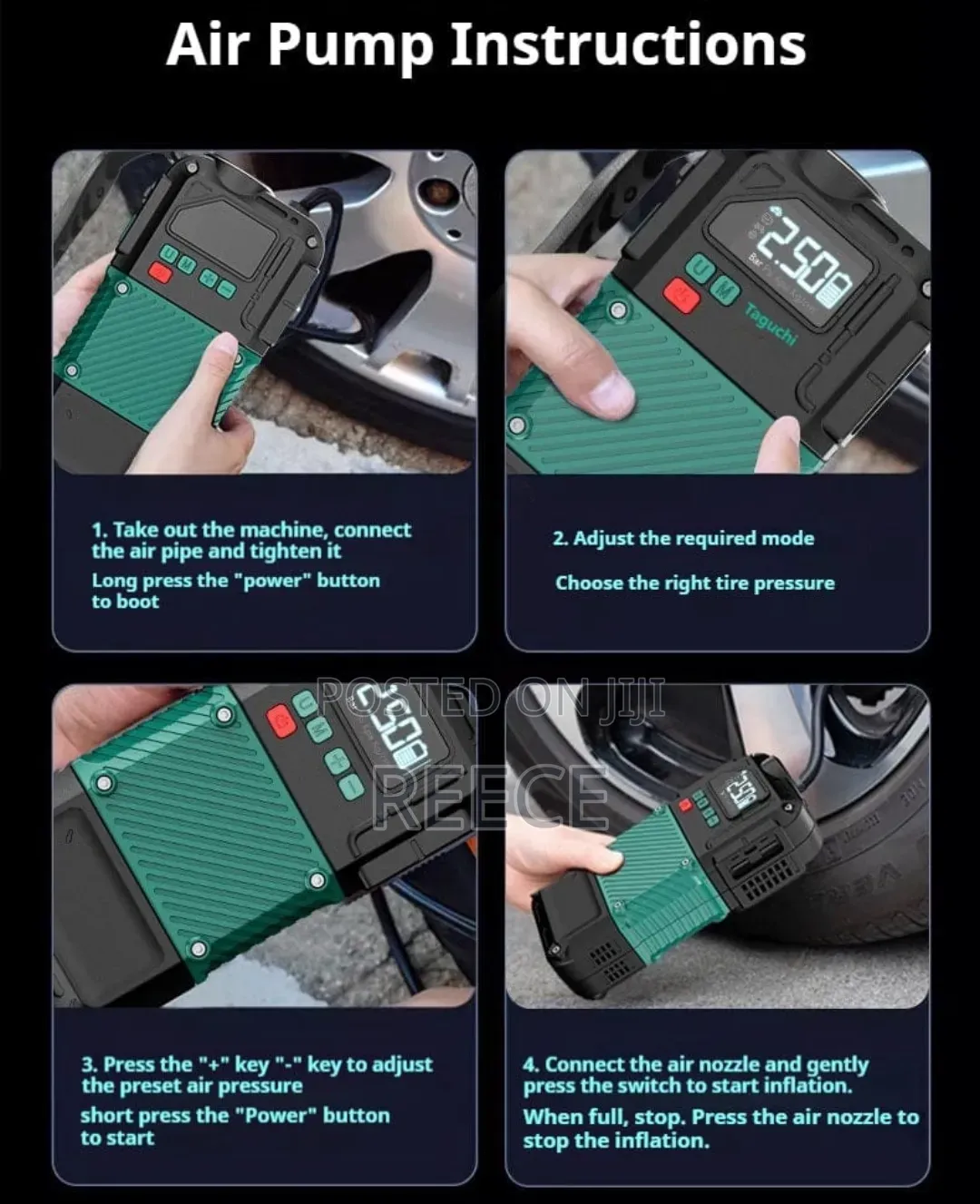 Car Power Supply and Tire Inflator Machine