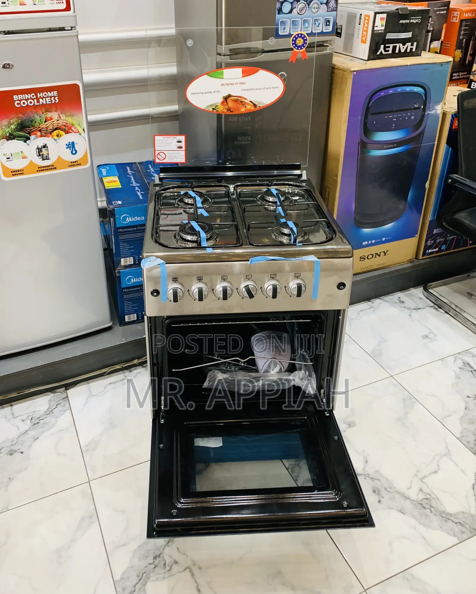 Freestanding Ferre 60x60cm 4 Gas Burner(Gray)