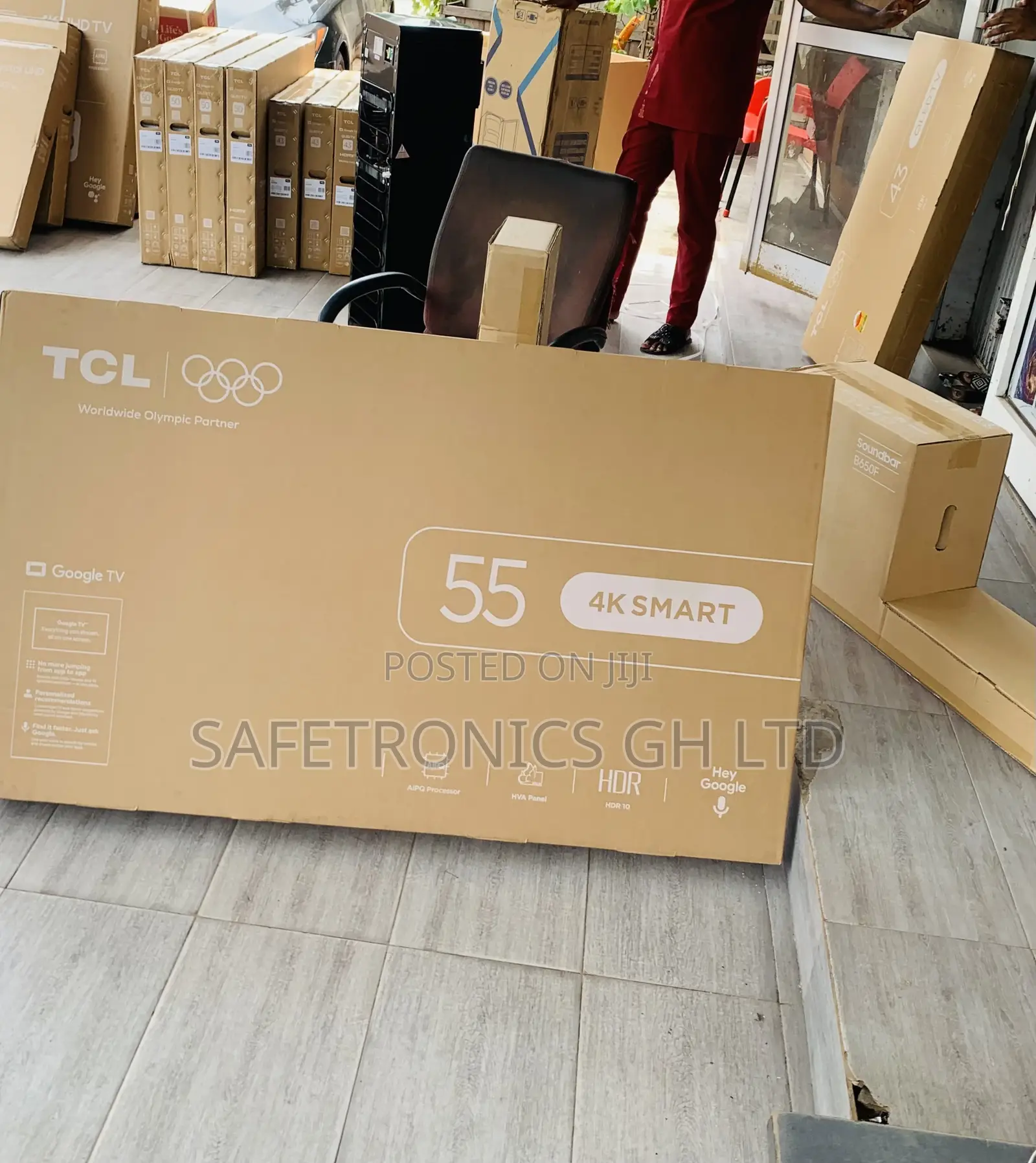 Lastest Black TCL 55p6l 55 Inches Uhd Google Led Tv