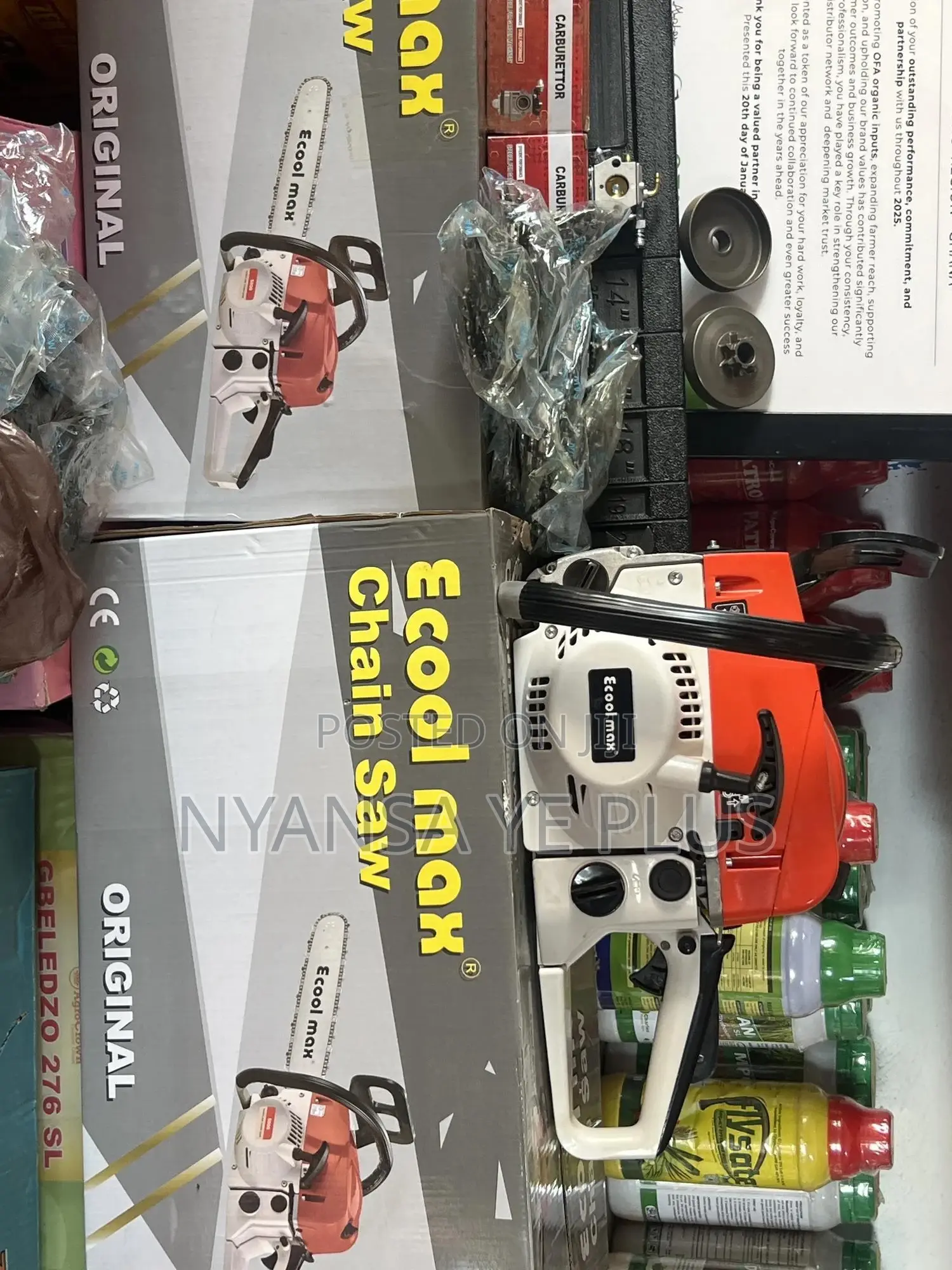 Ecool Max Professional Wood Cutting Chainsaw and Knapsack Sprayers