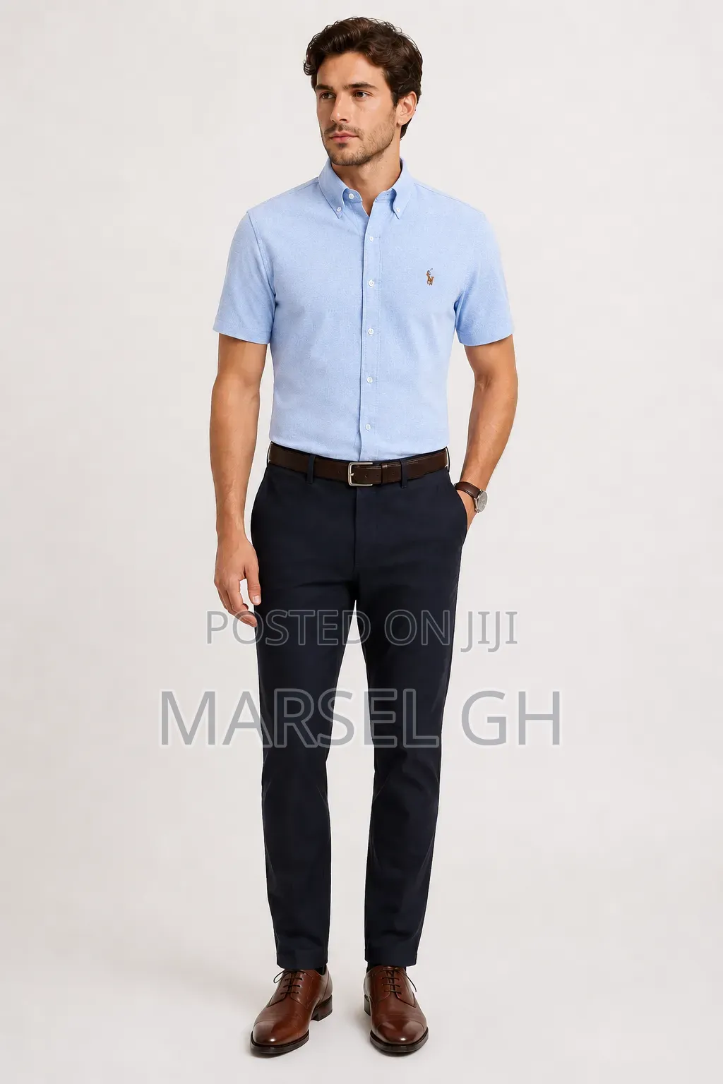 Formal Polo Shirt for Men - Light Blue
