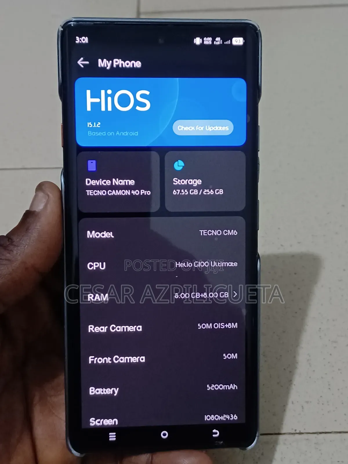 Tecno Camon 40 Pro 5G 256 GB Black