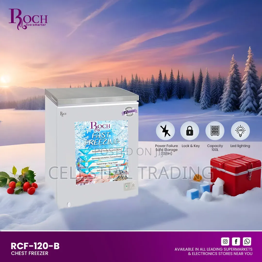 Roch Chest Freezer 100 L (Rcf-120-B)