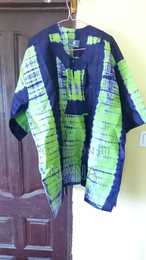 African Tie and Dye Short Sleeve Shirt