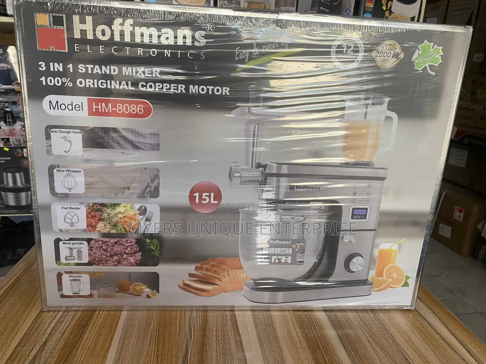 Heavy Duty Stand Mixer, 3in1 15l ( Free Delivery)