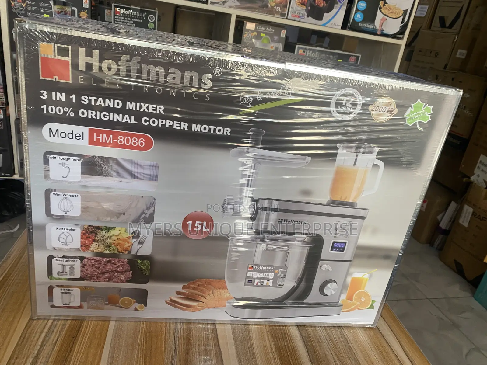 3in1 Hoffman Stand Mixer 15l With Meat Grinder ( Free Delivery)