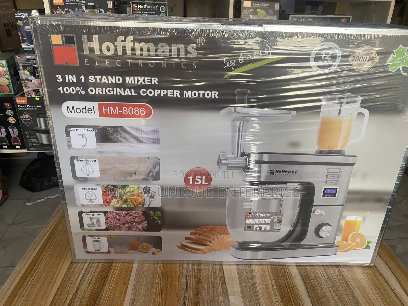 3in1 15l Stand Mixer With Blender and Meat Chopper( Delivery Free