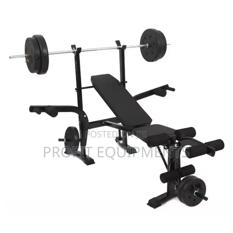 Adjustable 3in1 Bench Press With 55kg Total Weights