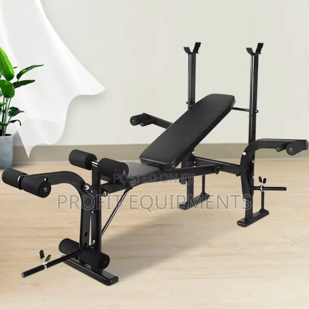 Adjustable 3in1 Bench Press With 55kg Total Weights