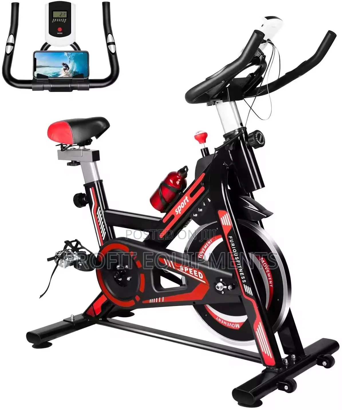 Stationary Spinning Cardio Exercise Bike