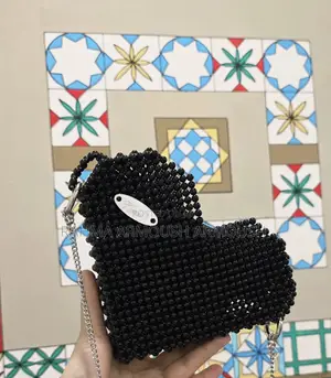 Heart-Shaped Handbag Made of Beads