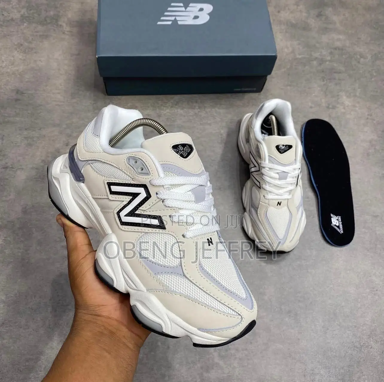 Original New Balance 9060 Sea Salt White