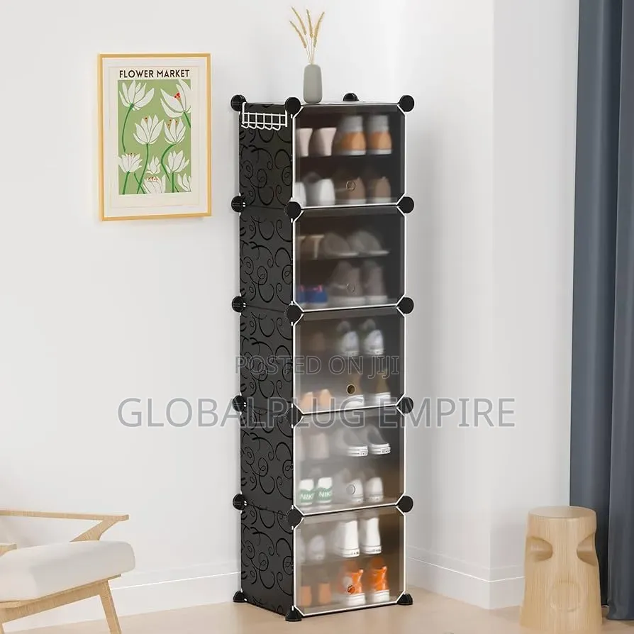 Diy Interlocking Shoe Cabinet | Space-Saving Plastic Shoe Organizer